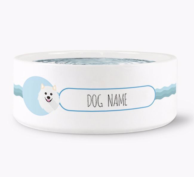 Personalised Wave Water Bowl for {dogsName}
